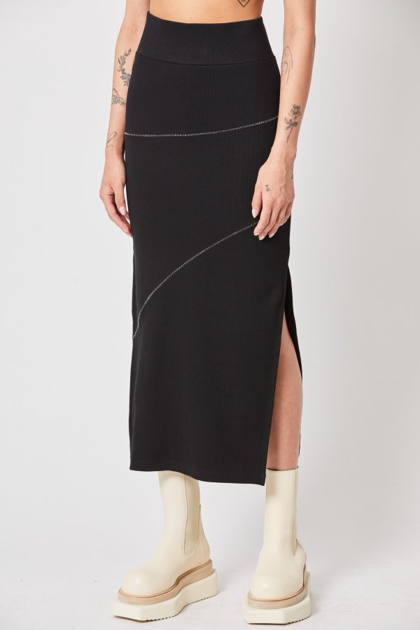 THOM/KROM-slim long fit skirt W SK 75