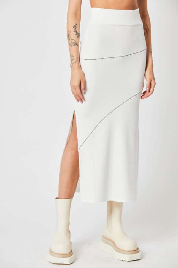 THOM/KROM-slim long fit skirt W SK 75