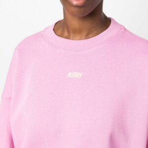 AUTRY~logo-print cotton sweatshirt