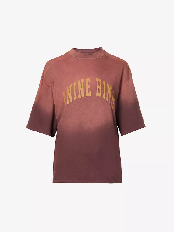 ANINE BING~Avi faded-wash organic-cotton T-shirt