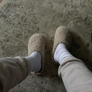 The Lamb- grey slippers