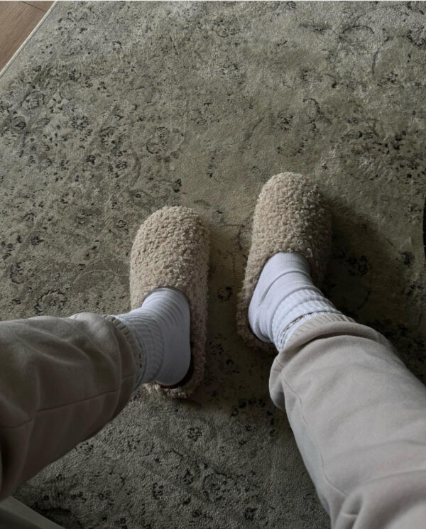 The Lamb- grey slippers