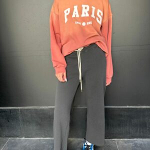 The Great-The Wide Leg Cropped Sweatpant