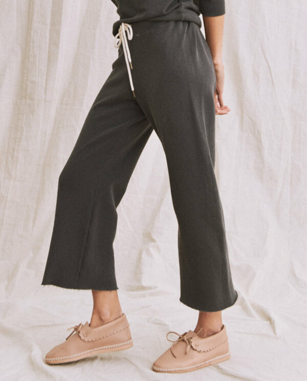 The Great-The Wide Leg Cropped Sweatpant