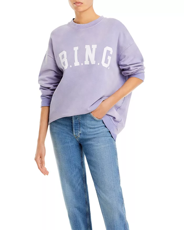 ANINE BING Tyler Sweatshirt purple