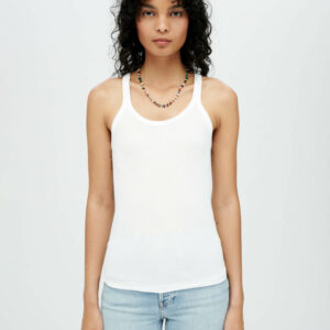 RE/DONE-RIBBED TANK OPTIC WHITE