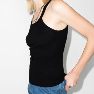 RE/DONE-RIBBED TANK BLACK