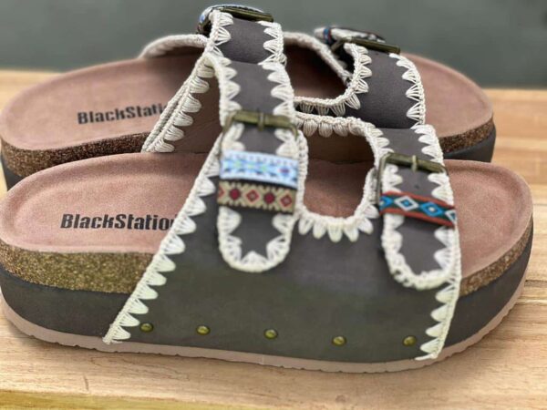 BLACKSTATION zigu Flatform Slide sandal-lt grey