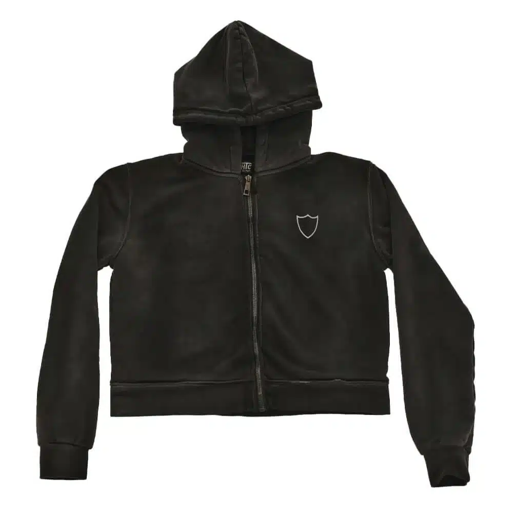 HTC-HOLLYWOOD T.C WOMAN ZIP HOODIE BLACK