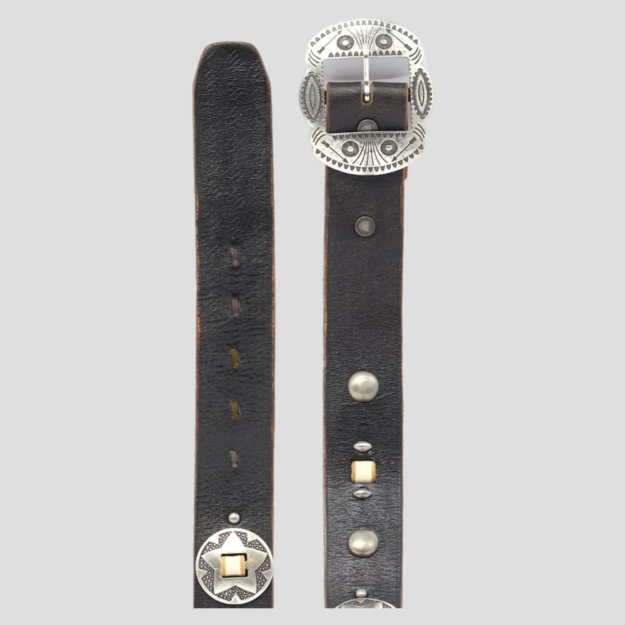 HTC-CONCHO BELT DARK BROWN