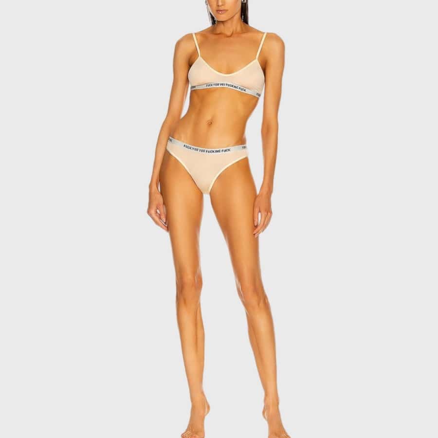 R13-LOW RISE CLASSIC THONG NUDE