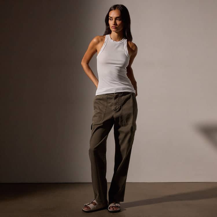 JAMES PERSE-SUNSET TANK White Style: WNL3625