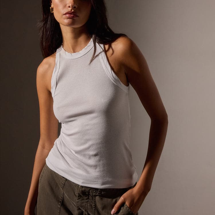 JAMES PERSE-SUNSET TANK White Style: WNL3625
