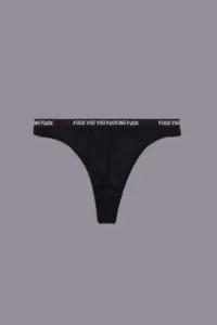 R13-LOW RISE CLASSIC THONG THONG BLACK