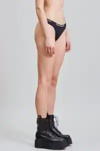 R13-LOW RISE CLASSIC THONG THONG BLACK