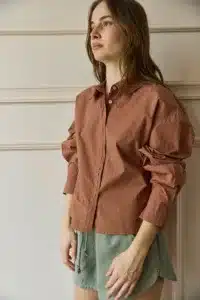 XIRENA-Brown Dawson Crisp Shirt