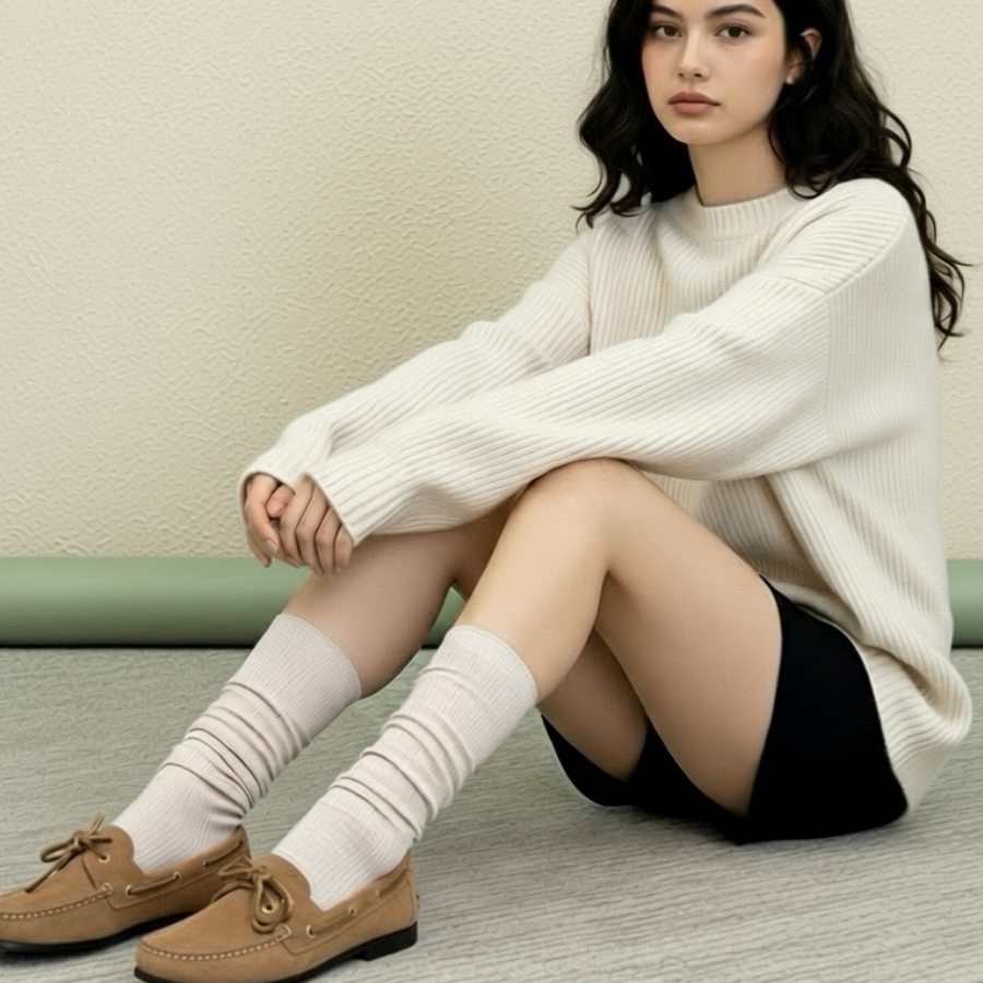 LE BON SHOPPE-TROUSER SOCKS EGGNOG