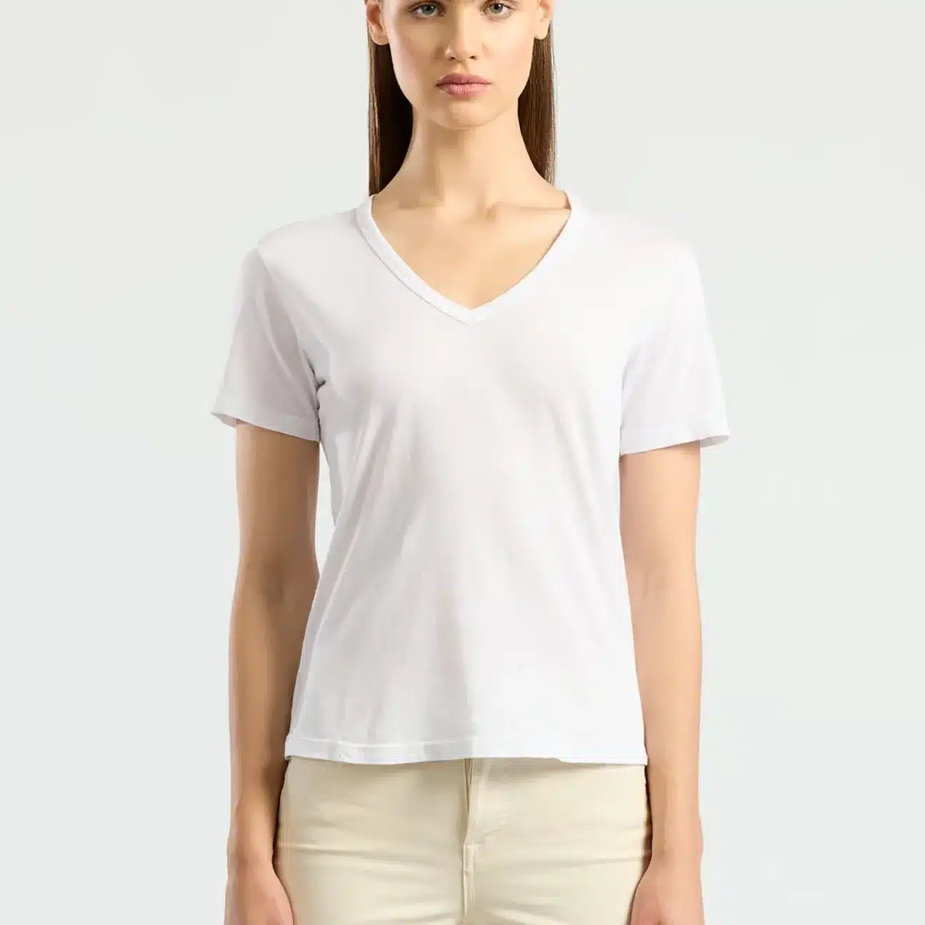 COTTON CITIZEN-STANDARD V NECK WHITE