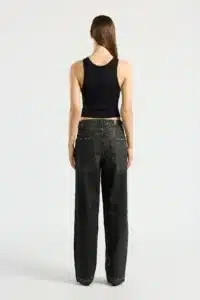 COTTON CITIZEN-VERONA CROP TANK JET BLACK