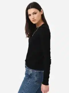 COTTON CITIZEN-STANDARD LONG SLEEVE SHIRT JET BLACK