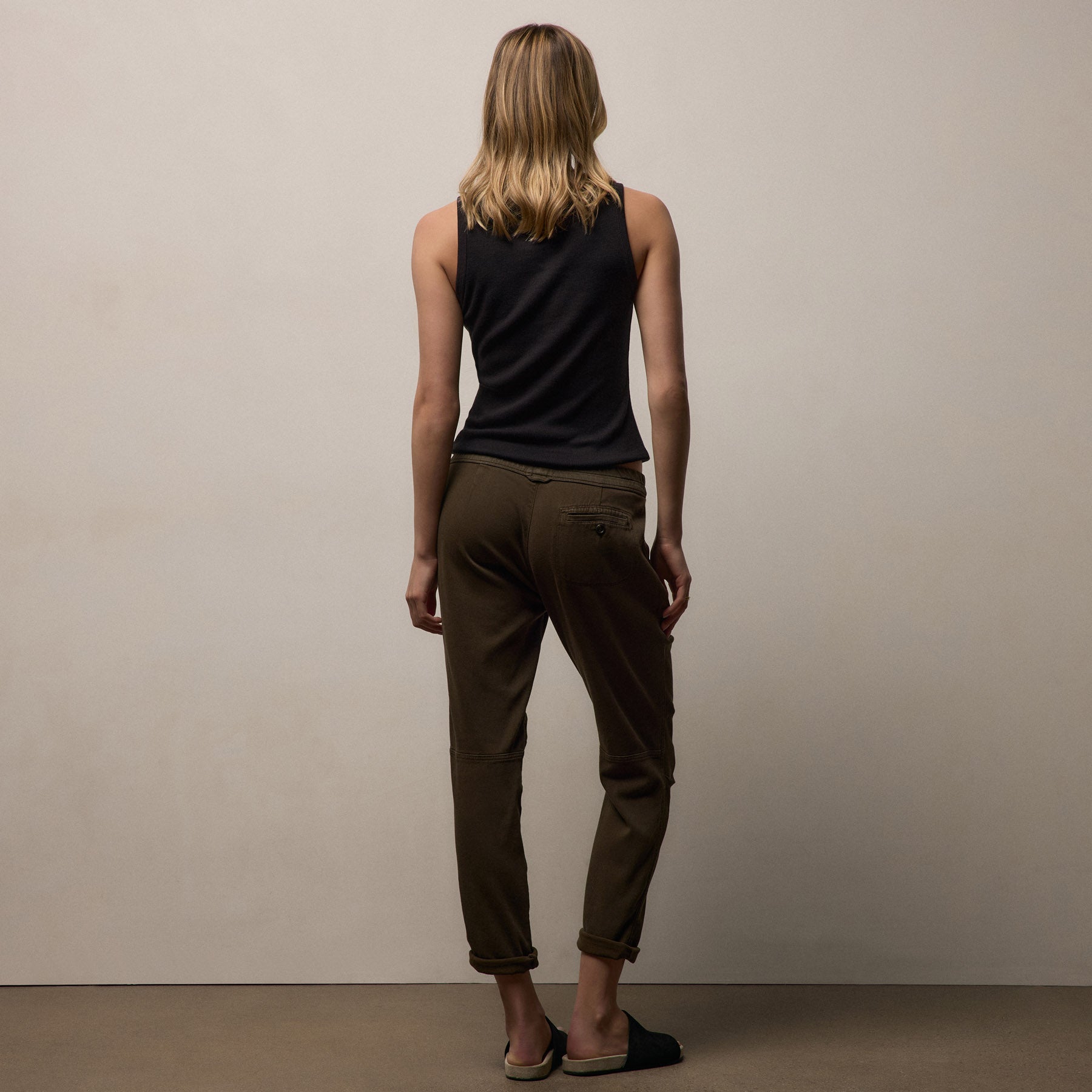 JAMES PERSE-SOFT DRAPE PANT-Smoky Green Pigment JAMES PERSE-SOFT DRAPE PANT-Smoky Green Pigment