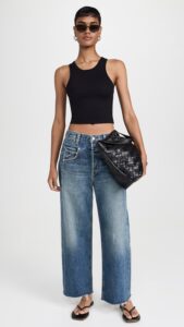 COTTON CITIZEN-VERONA CROP TANK JET BLACK