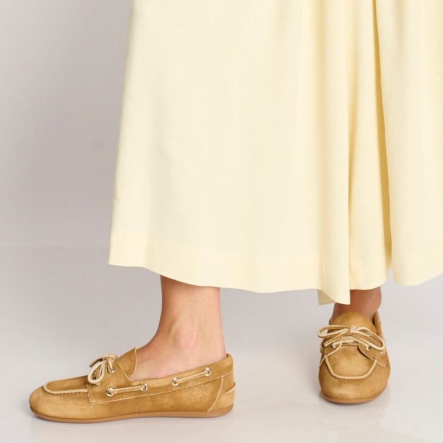 jeffery campbell-Yachting Day Boat Tan Suede