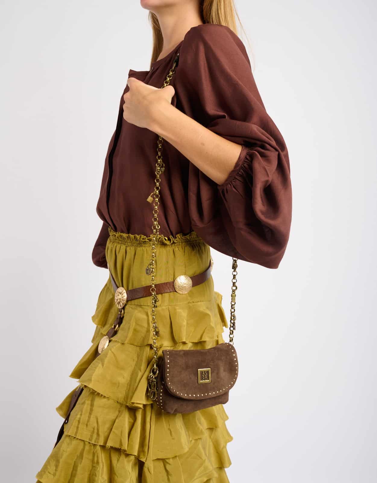 A.S.98 BAG FANNY DARK BROWN