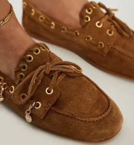 jeffery campbell-Treasure Chest Boat Shoes Camel Suede