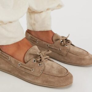 jeffery campbell-Yachting Day Boat Taupe Distressed