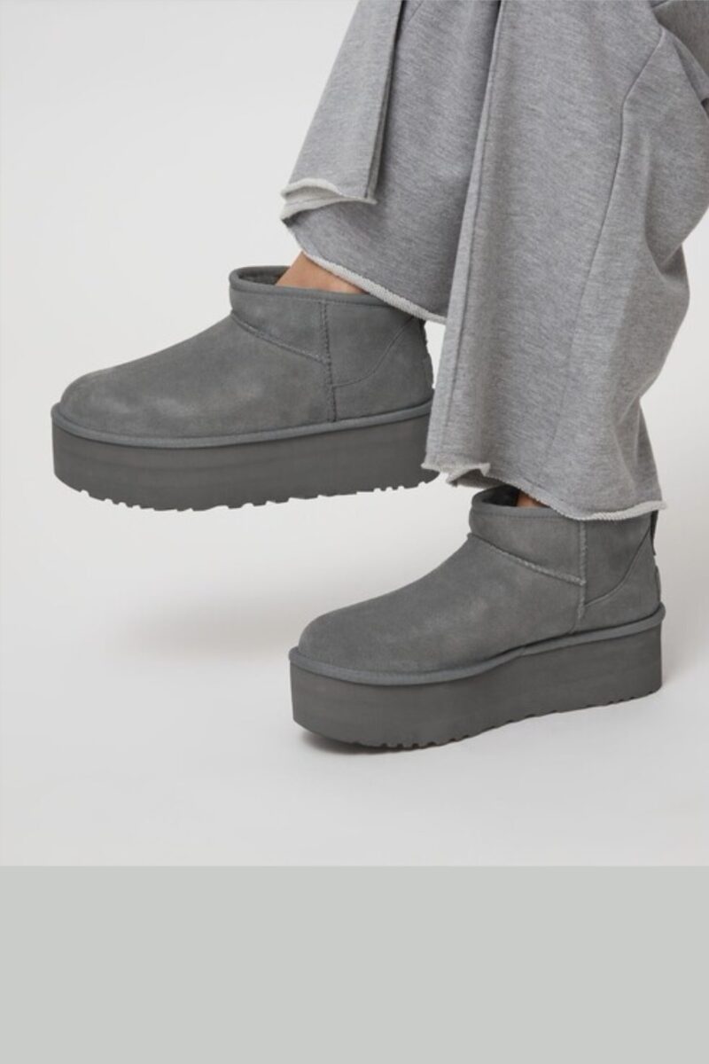 UGG-CLASSIC ULTRA MINI PLATFORM CHARCOAL