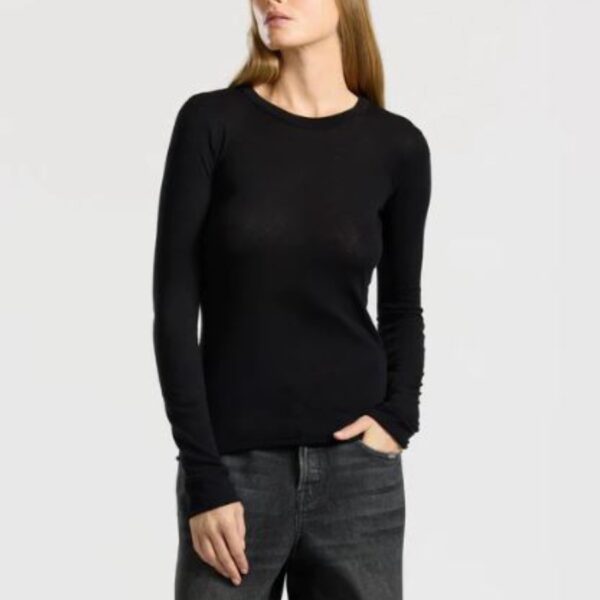 COTTON CITIZEN-STANDARD LONG SLEEVE SHIRT JET BLACK