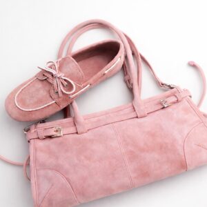 JEFFREY CAMPBELL-PESKY-F SHOULDER BAG PINK SUEDE