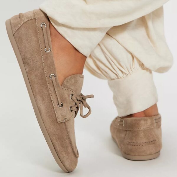 jeffery campbell-Yachting Day Boat Taupe Distressed