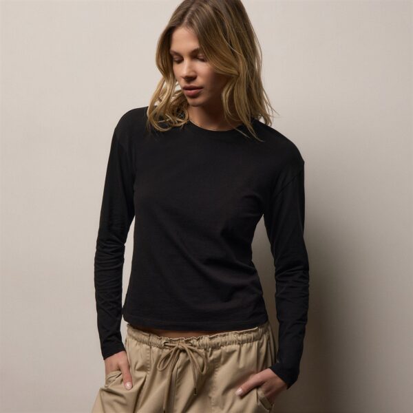 JAMES PERSE-VINTAGE BOXY TEE BLACK WLJ3113