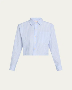 AMO- SELMA SHIRT BLUE MULTI STRIPE