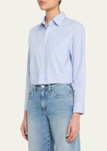 AMO- SELMA SHIRT BLUE MULTI STRIPE