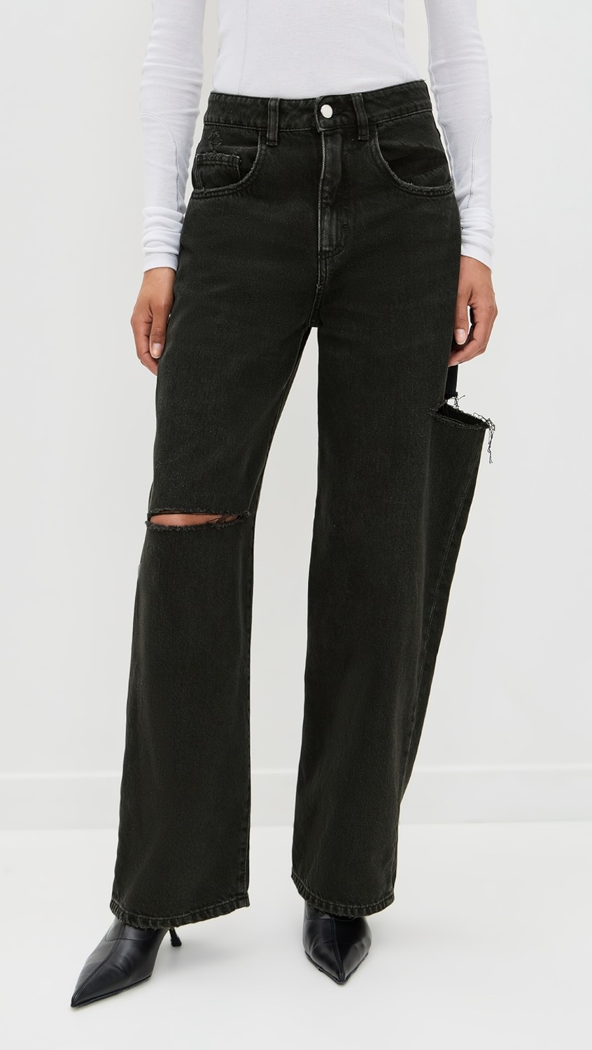 ICON DENIM-POPPY WIDE LEG JEANS Graphite Black