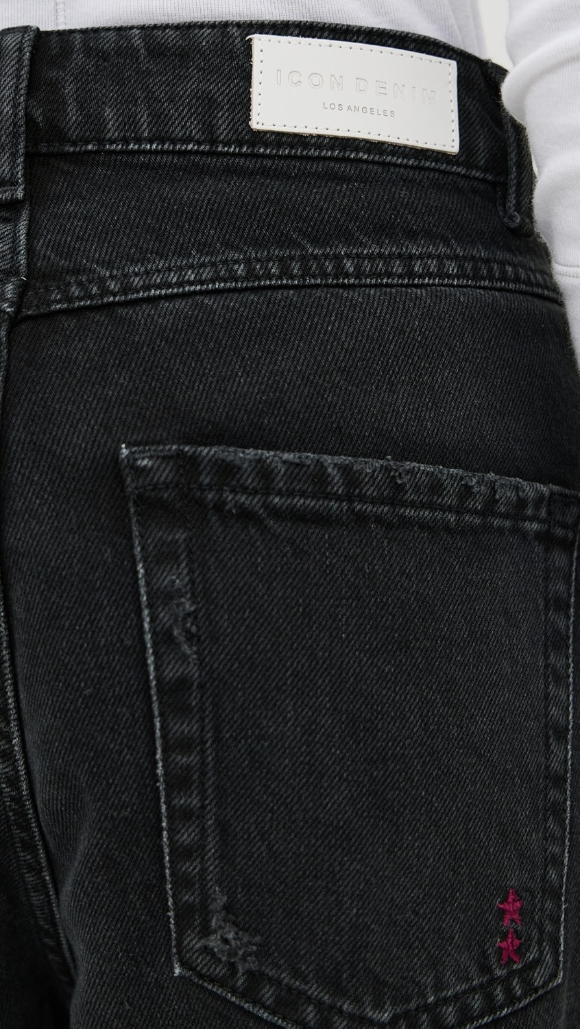 ICON DENIM-POPPY WIDE LEG JEANS Graphite Black