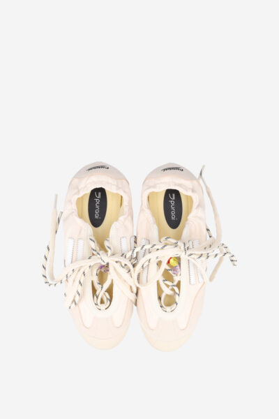 PURAAI-LIZARD LUNAR SILK SNEAKERS VANILLA PU802L-002