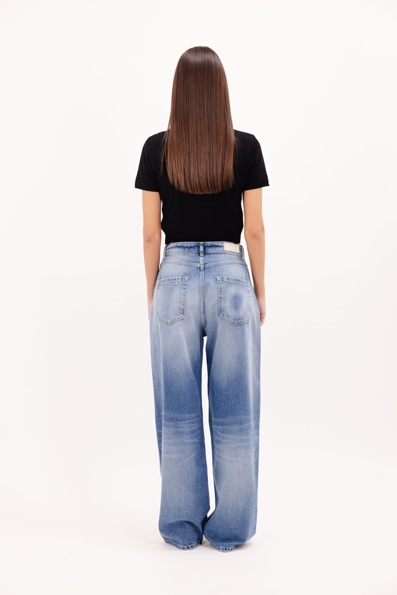CON DENIM-POPPY WOMEN’S WIDE LEG JEANS