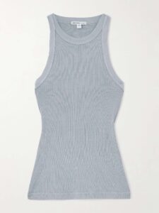 JAMES PERSE-CUTWAY RIB TANK GREY SKY PIGMENT