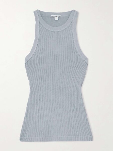 JAMES PERSE-CUTWAY RIB TANK GREY SKY PIGMENT