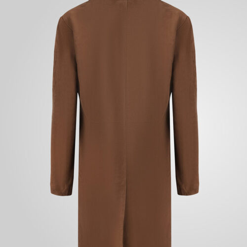 BOD&CHRISTENSEN-MELINDA OVERSIZE KNEE LENGTH SUEDE BLAZER SADDLE