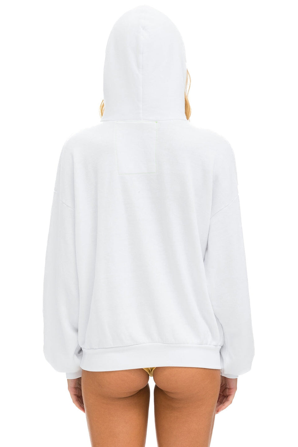 AVIATOR NATION-LOGO PULLOVER RELAXED HOODIE WHITE