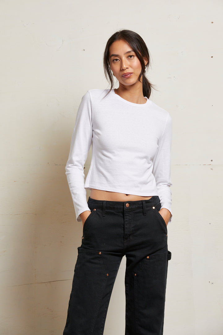 PERFECT WHITE TEE–JAMIE RECYCLED COTTON CREW TEE WHITE