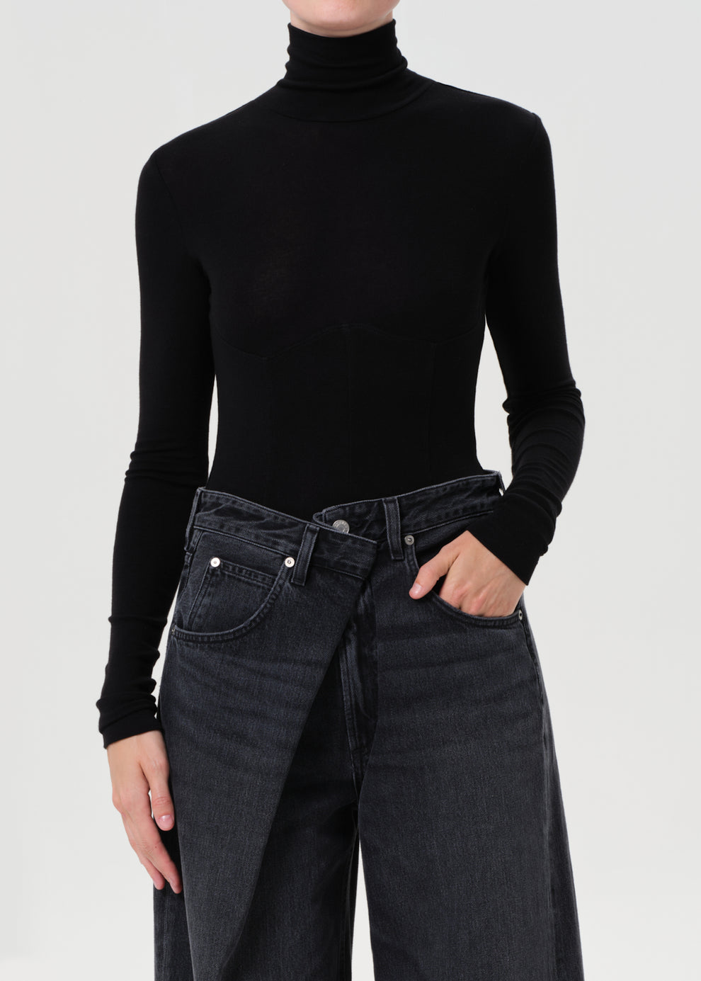 AGOLDE–WILMA BODYSUIT BLACK