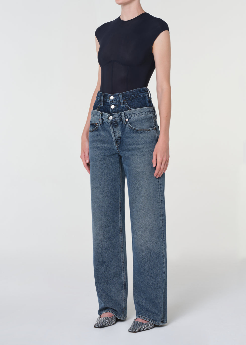 AGOLDE–NADIA BODYSUIT NAVY