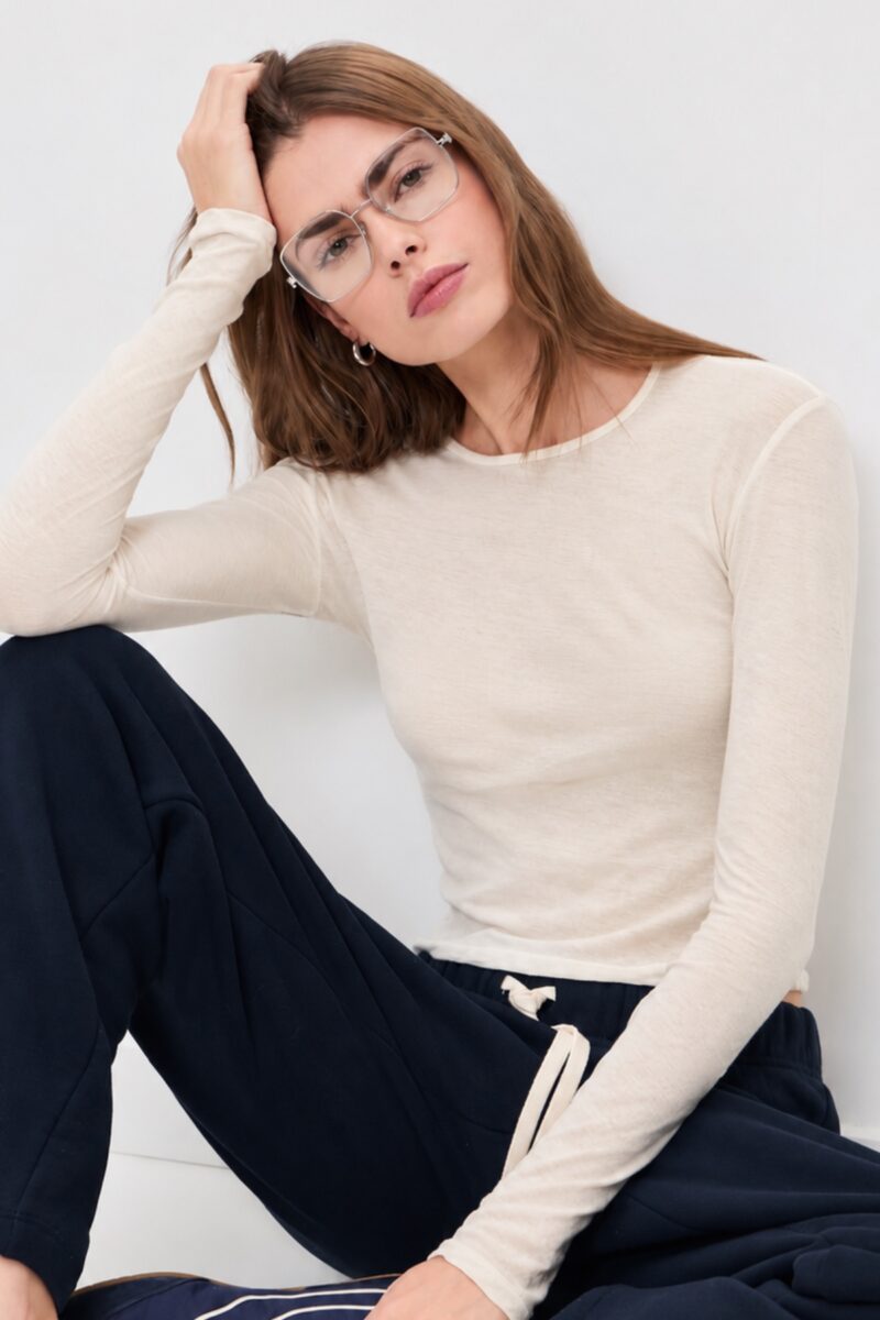 PERFECT WHITE TEE-INNA FRENCH JERSEY SUGAR