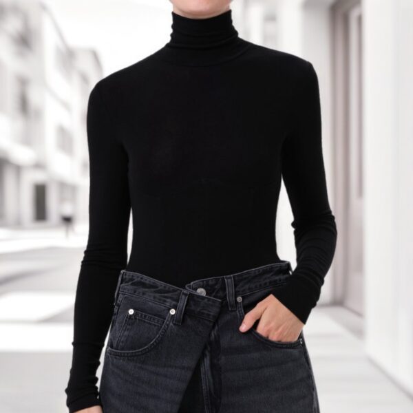 AGOLDE–WILMA BODYSUIT BLACK